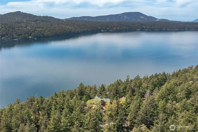 Overlooking East Sound, Mt. Wollard and Turtleback mountain.