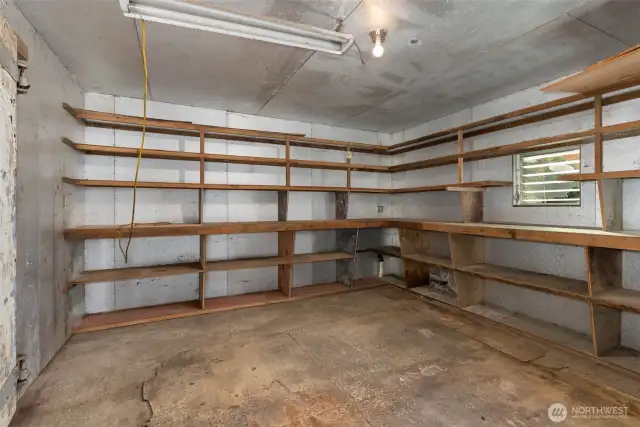Insulated storage room.