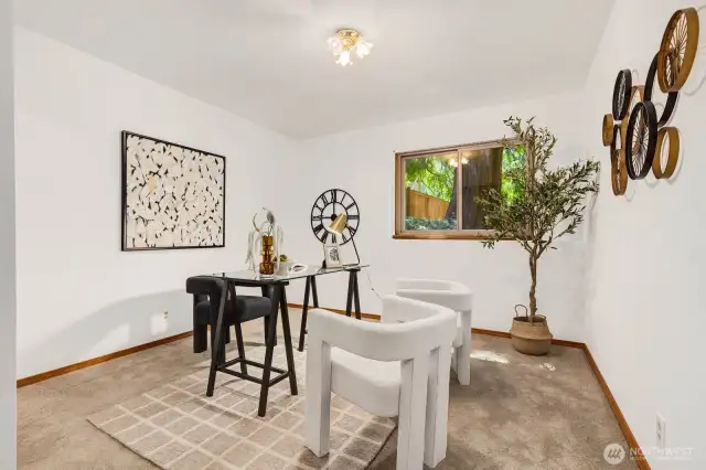 Guest bedroom #3, staged as an office, perfect for your work-from-home needs