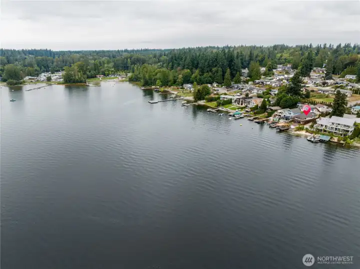 Lake Goodwin where you can boat, water ski, tube, swim, kayak or paddleboard.