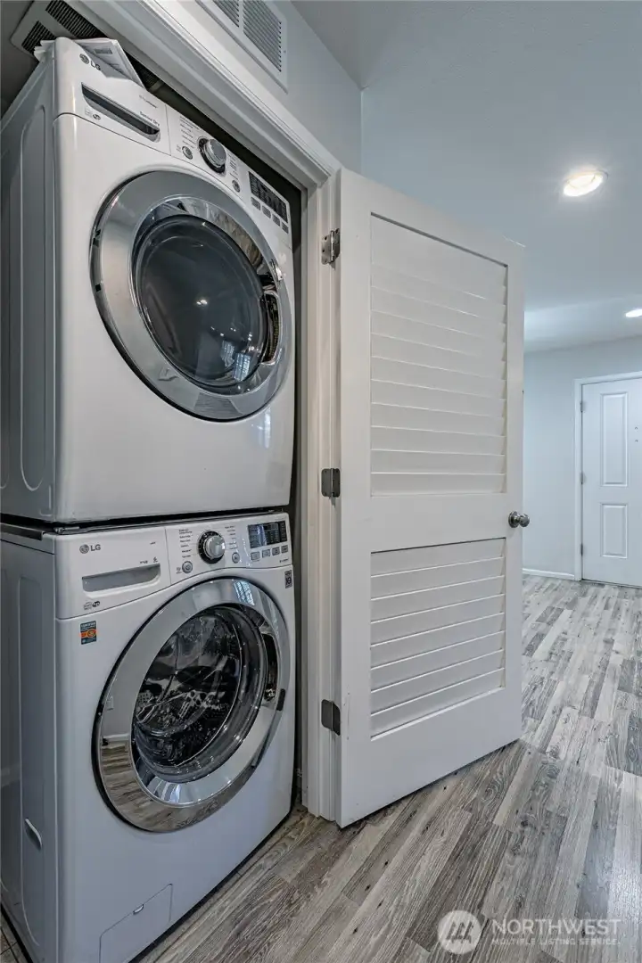 Stackable full sized washer & dryer