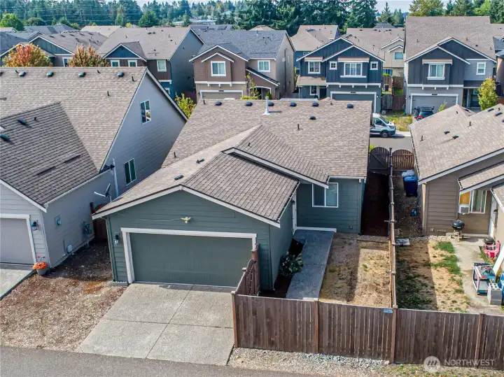 Arial view from the rear