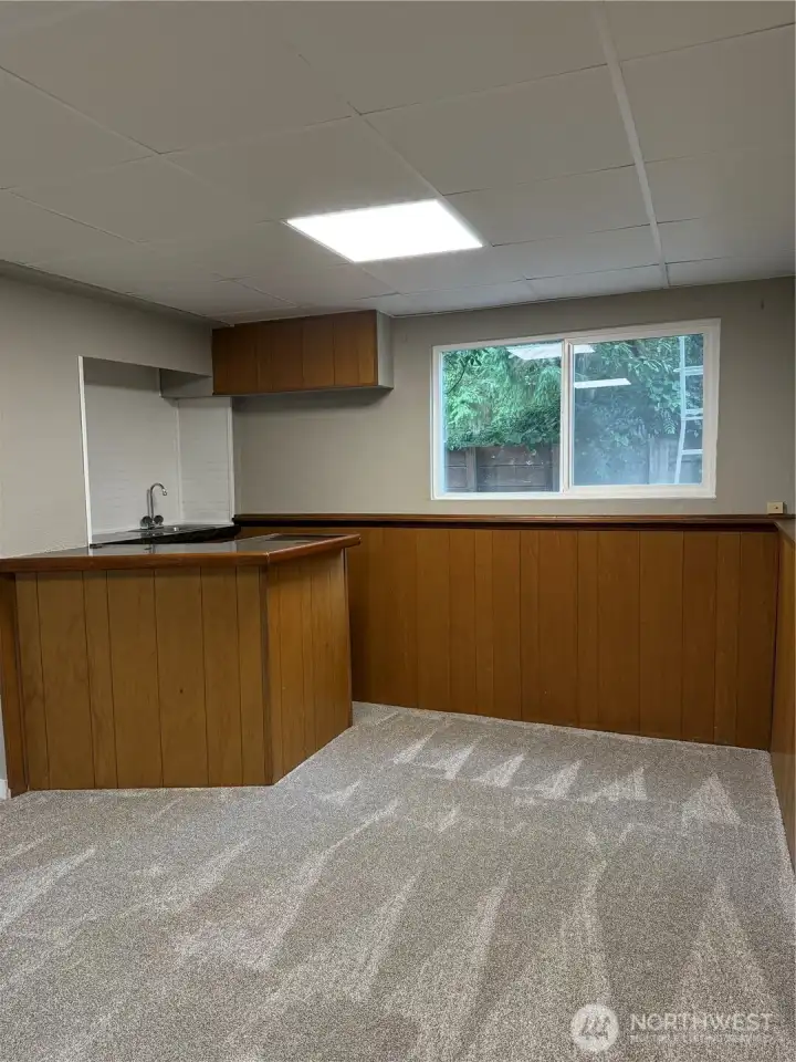 Downstairs is plumbed for 2nd kitchen.