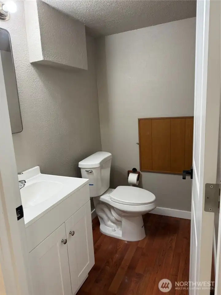 Downstairs half-bath.