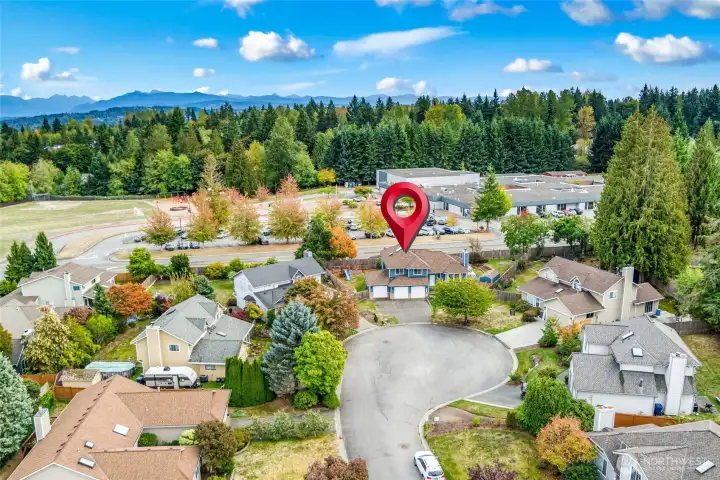 Situated in a cul de sac in The Falls neighborhood