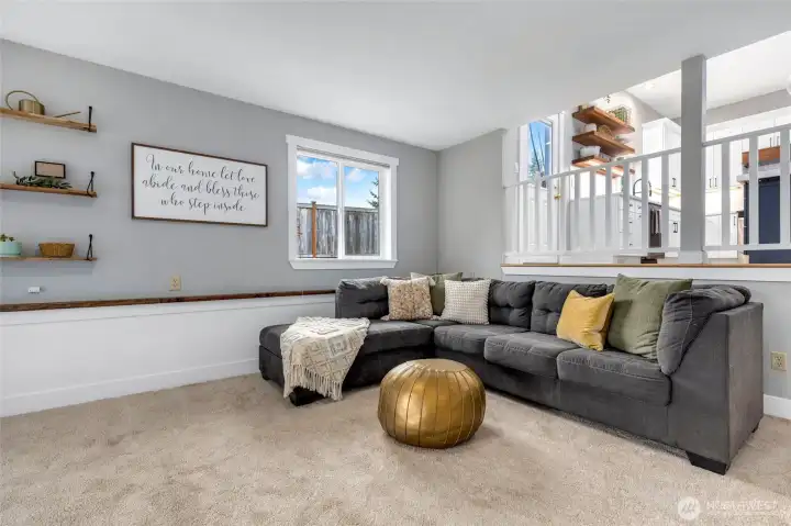 Sunken Family Room On The Lower Level