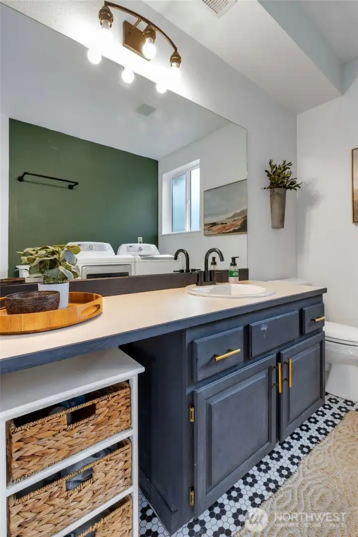 Lower Level Bathroom & Laundry Room - View 1
