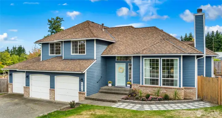 Full Frontal View of the Home w/ 3 Car Garage!