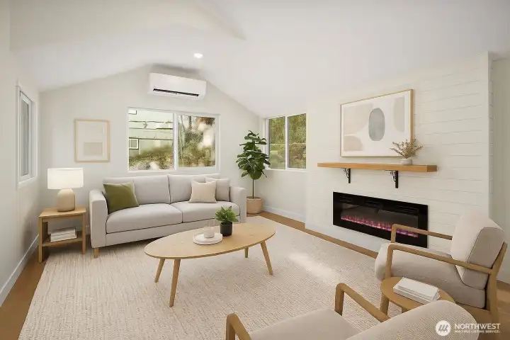 Virtually Staged Living Room
