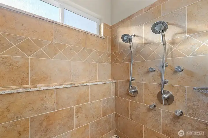 Oversized Tiled Shower, Primary Shower