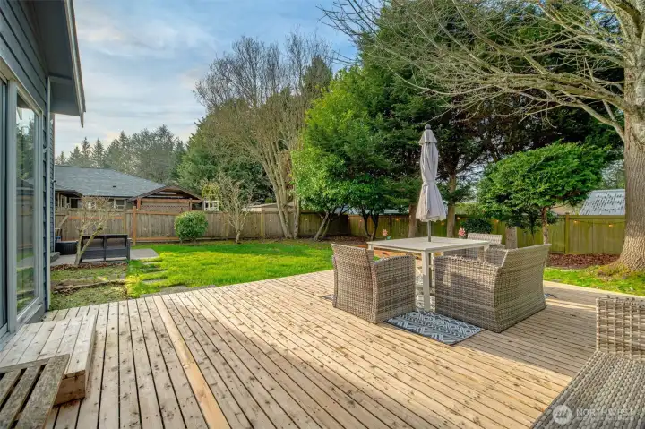 Fully Fenced, private back yard