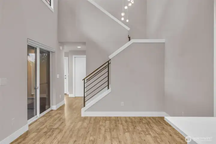 Dining area off kitchen with slider to patio