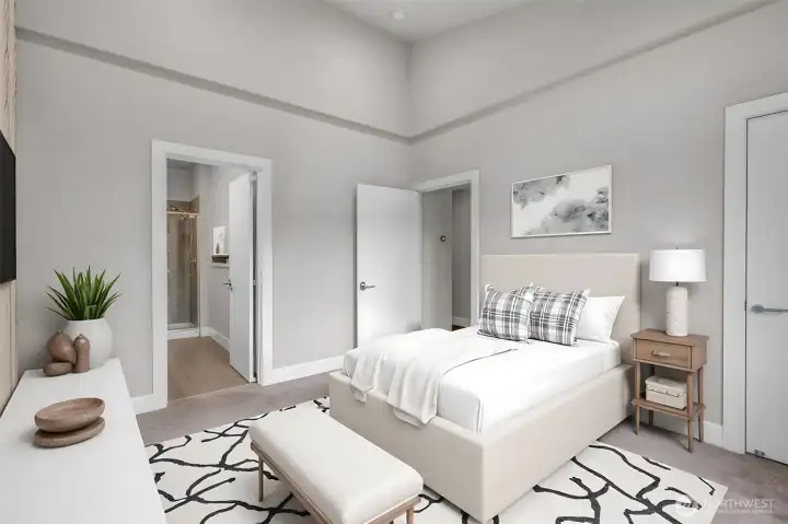 (Virtually Staged) Main floor primary suite