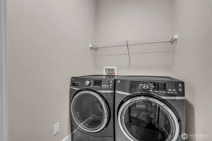 Washer & dryer stay.