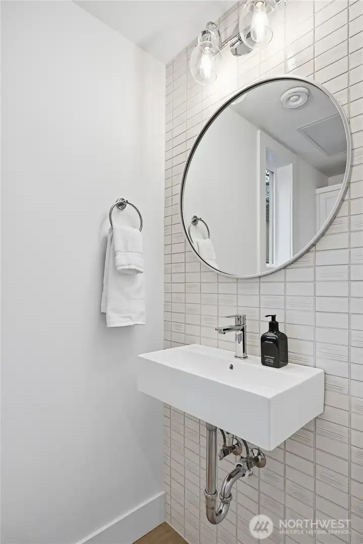 Half bath off the kitchen.