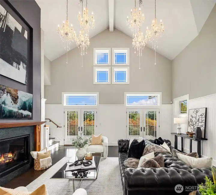 High vaulted ceiling with exceptional natural light.