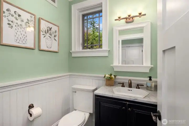 Powder room off the mud room.