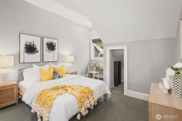 3rd bedroom with fun secret play area.