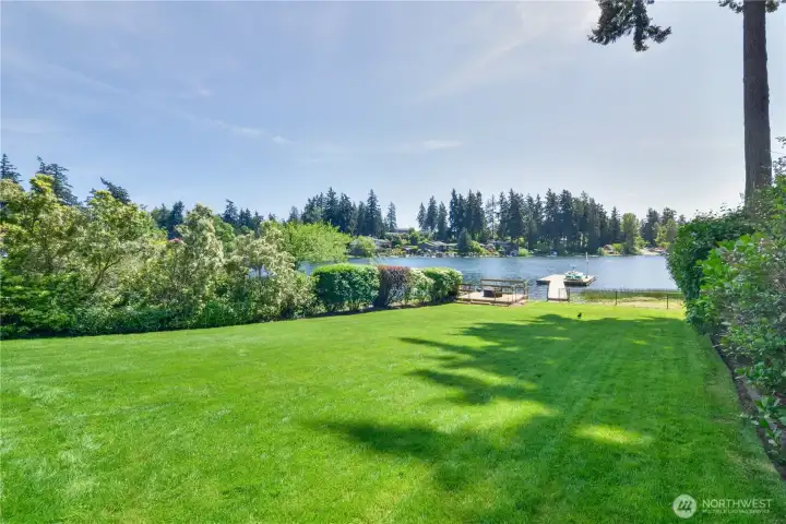 One of two large yards on this property.