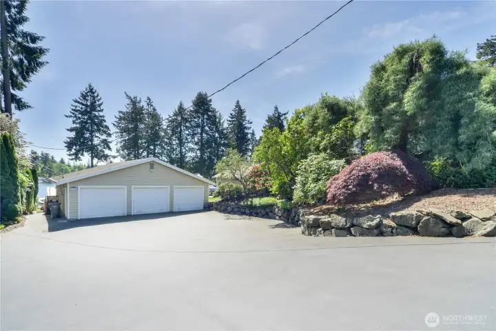A three car garage, plus shop area, plus large bonus room!
