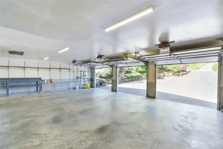 Enormous three car garage!