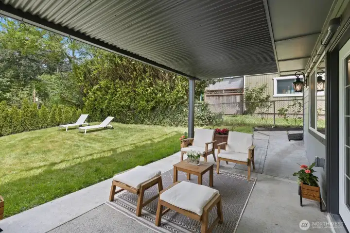 Downstairs covered porch