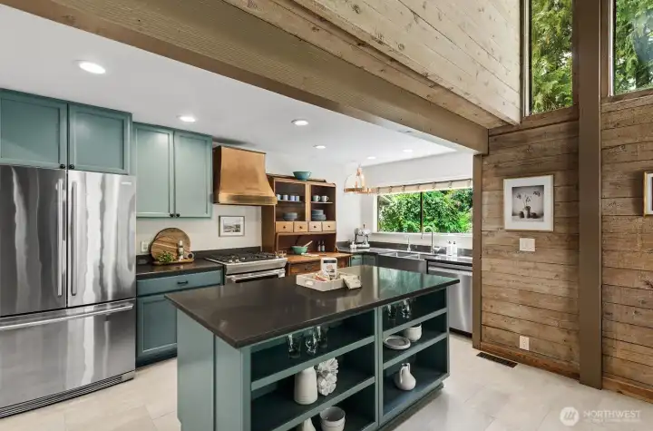 Soaring ceilings, heated flooring and chef inspired work space