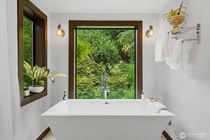 Primary bath soaking tub. Are you sure you're not at the Spa???