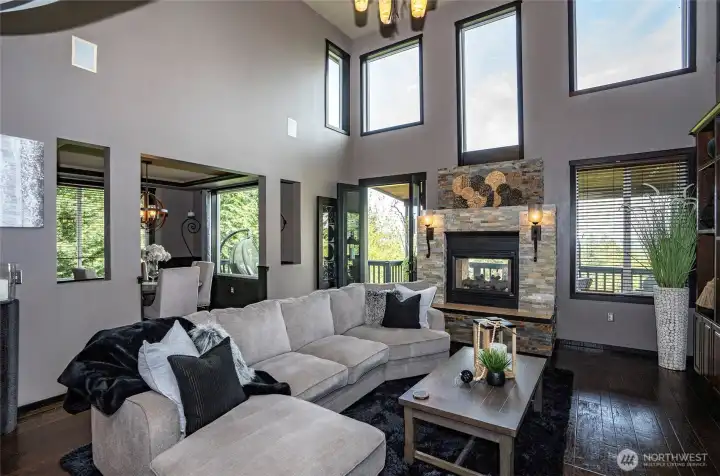 Dual fire to covered outdoor deck