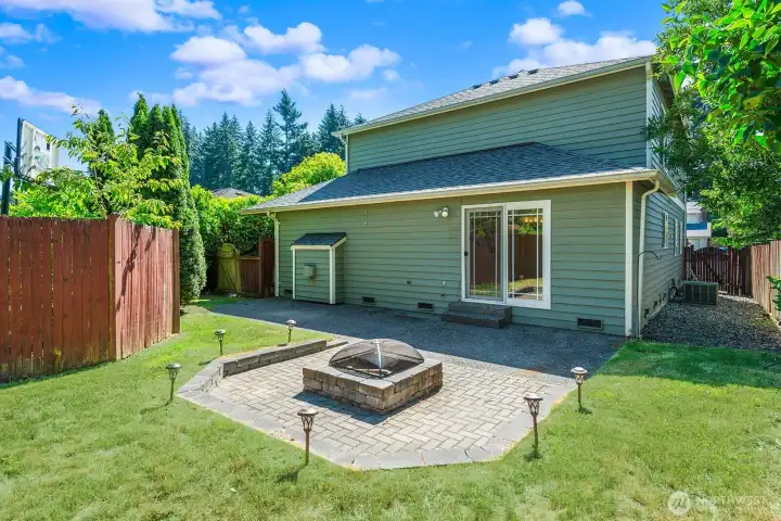 Entertain in comfort on the large patio with firepit!