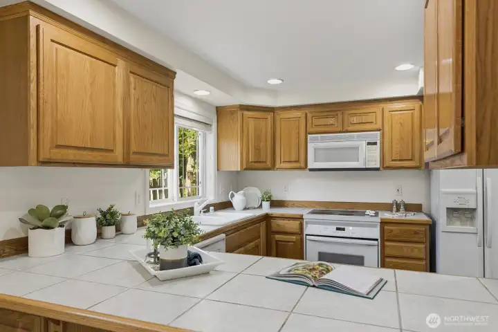 Plenty of counterspace in the kitchen.