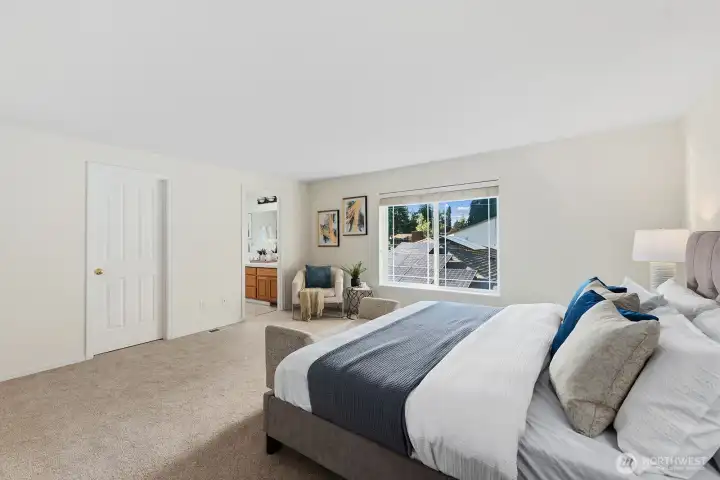 Another view of the spacious primary bedroom!