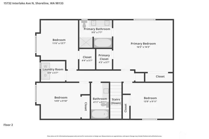 Upper level floor plans