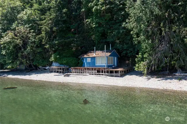 View of the Beach Cabin calling for your remodeling ideas and creativity - a terrific beach footprint!