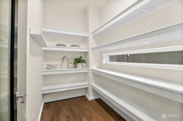 Spacious pantry