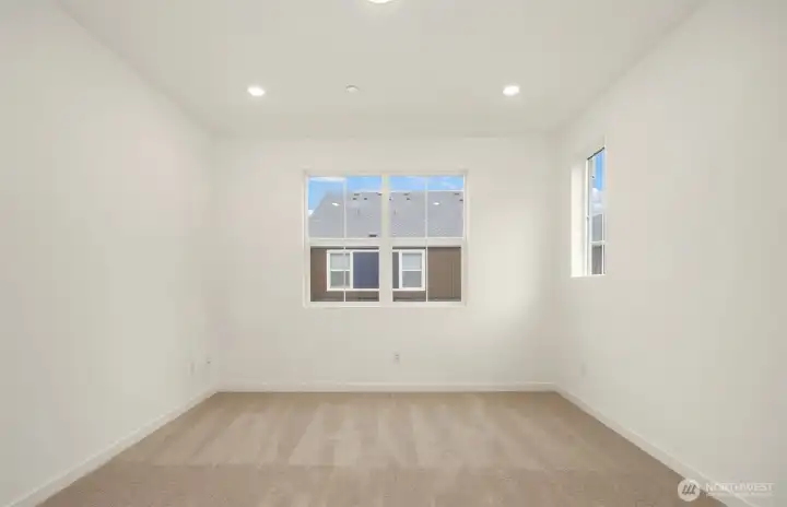 Spacious secondary bedroom with mini-split AC and heat system