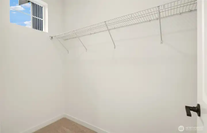 Primary closet with extra window