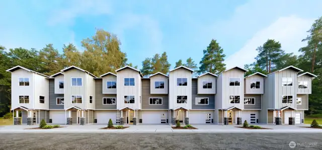 image is a rendering Photographs are for illustrative purposes only. Features, finishes, interior/exterior colors, landscaping and floorplan shown may vary from actual homes built.