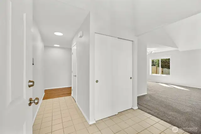 Inside the the foyer looking at the coat closet.