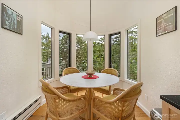 Eating area off kitchen with great views!