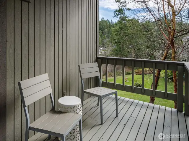 Small deck off bedroom