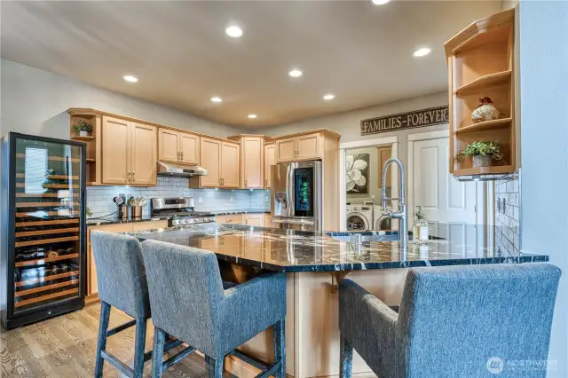 Love how functional this kitchen is...look at all of the counter space.