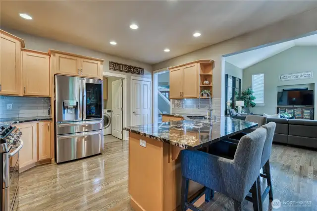 This open floor plan makes gathering with friends and family a breeze.