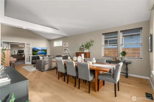 Dining and living area