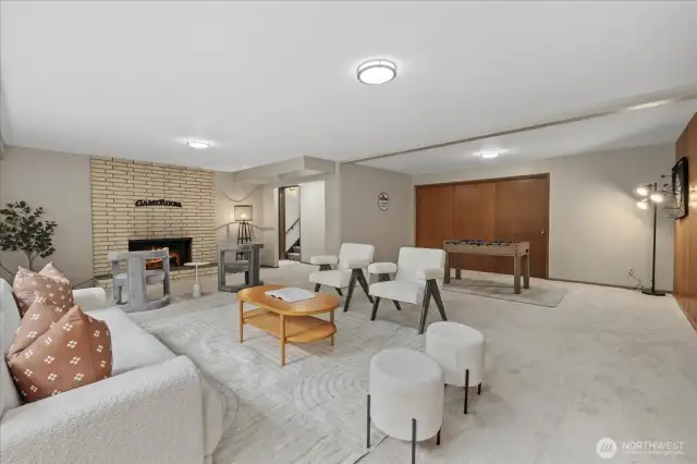 Spacious Lower Rec Room