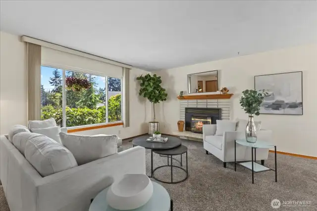 Large windows let in an abundance of morning light for this east facing Home.
