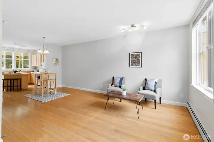 Living room from back door