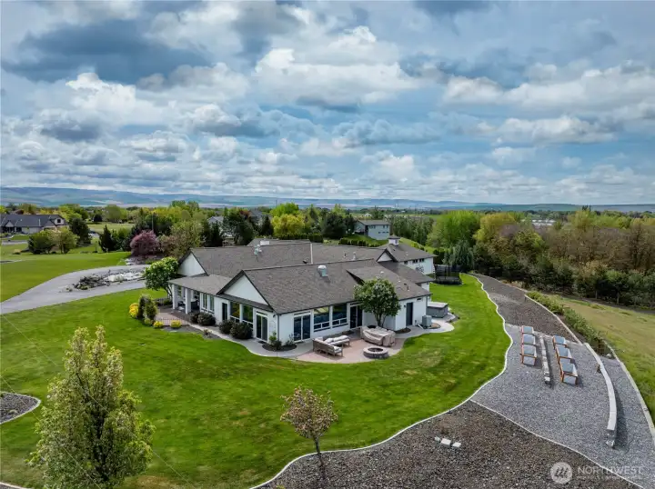 Hot Tub and Firepit on Patio off of Indoor Pool