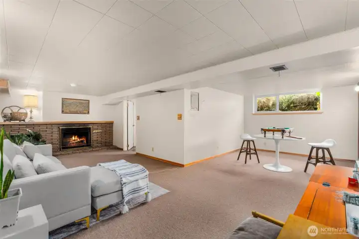 Rec Room downstairs has 2nd fireplace