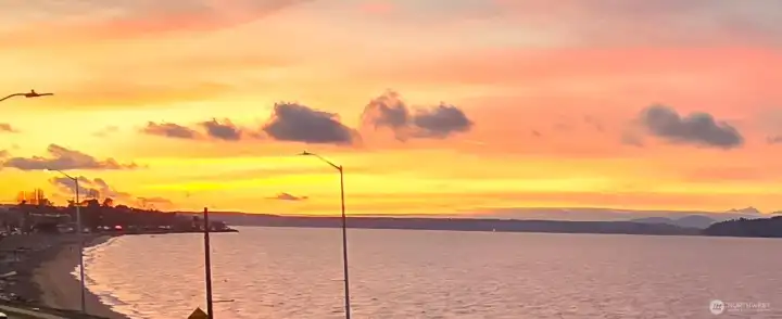 Stunning sunset views in the evening